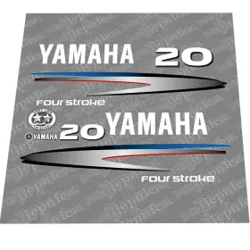 411 Decals 856025720648 Aftermarket Replacement For Yamaha 20 Four Stroke 2002-2006 Deca