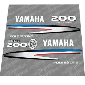 S.2002-2006 411 Decals 856025745405 Aftermarket Replacement For Yamaha 200 Four Gray-white