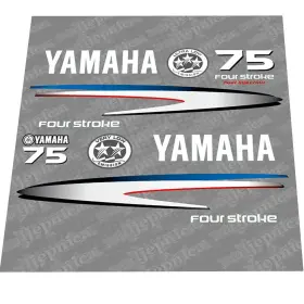 S.2002-2006 411 Decals 856025745504 Aftermarket Replacement For Yamaha 75 Four Gray-white