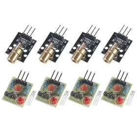 B09tp51ztj Alinan 4x Ky-008 650nm Laser Sensor Module Transmitter Receiver For Avr Arduino