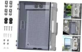Ou001 Animacyn Waterproof Abs Enclosure Cabinet Junction Box 13.8 Inch X9.7 X5.9 Clear Cover