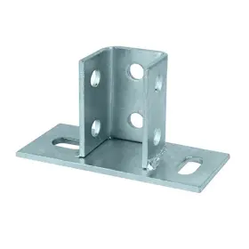 Anmas Home 707457824806 2 Slotted Hole U Post Base Strut Mount Fit For Inch Bolt In 1-5/8 Chan