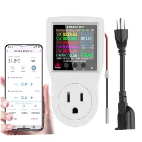 Avhzy 735209486972 Ac Wifi Watt Meter Plug-in Us Socket Power Electricity Bill Statistic