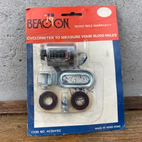 40355109 Beacon Vintage Cyclometer Nos Bicycle Odometer Wheel Mount New B3