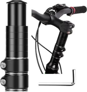 Xianhu-saichi-32pcs-n Beaugirew Bike Stem Riser 180mm 138mm Adjustable For 28.6 Fork Black