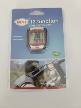 1002294 Bell Bicycle Bike Computer 12 Function Large Display Odometer Clock Timer Sealed