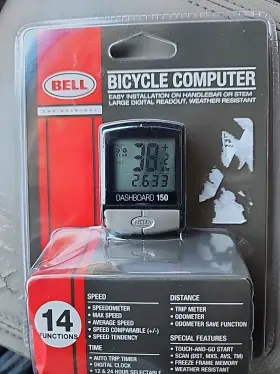 7070593 Bell 14 Functions 150 Bicycle Computer Easy To Install Handlebar Or Stem New #3