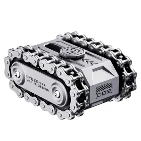 Yj26 Berotok 4 In 1 Fidget Slider Roller Chain Spinner Combo Metal Standard Size Silver