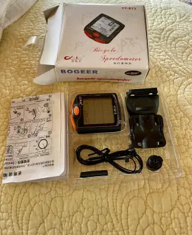 Yt-813 Bogeer Black Plastic Odometer Bicycle Speedometer