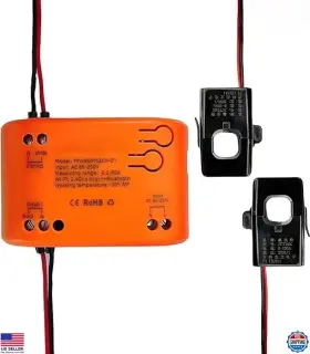 Tywbdpm2ch-d1 Brand Huacaoe Wifi Smart Power Meter With 2pcs 80a Current Transformer Clamp Tuya App 2-way