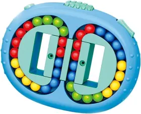 Dd1808-55 Brand Odikaso Rotating Magic Bean Cube Spinner Fidget Toys Stress Relief Gifts Blue-oval