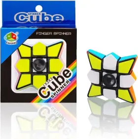 Fanxin-001 Brand Tanch Magic Spinner Cube 2 In 1 Stickerless Brain Teasers Puzzle