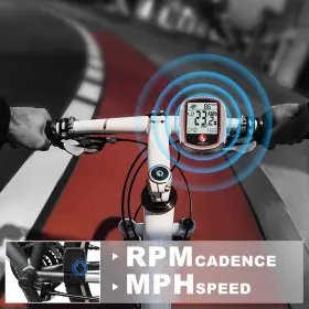 Branded01 445012010006 Wireless Bike Computer With Speed And Cadence Sensor Cycling For Speedo #2