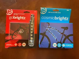 Brightz 899675002453 Set Of 2- Cosmicbrightz Led Bike Frame Rope Light Blue /gobrightz Red
