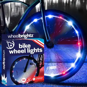 L7446 Brightz Wheelbrightz Led Bike Wheel Lights - 2025 1 Light Patriotic