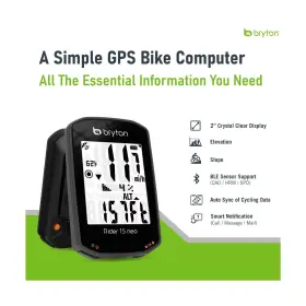 Bryton 088587001177 Rider 15 Neo Gps Bike/cycling Computer Device Only Twist Click Go 3 S #2
