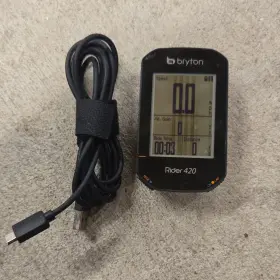 1901240100001344 Bryton Rider 420 Bike Computer Gps Bluetooth Wireless Black With Usb Cable
