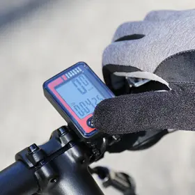 1603400 Cateye Enduro Wired Bike Computer - Black/red #2