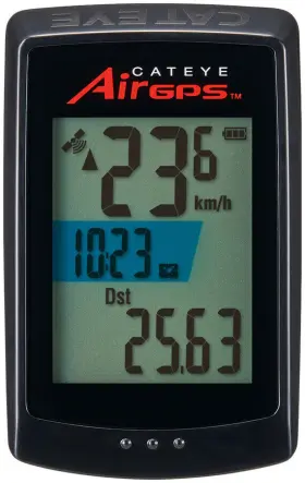 1605110 Cateye Airgps Cycling Computer - With Cdc Cadence Sensor Black
