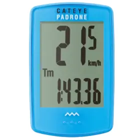 Cc-pa100w Cateye 1605202 Padrone Wireless Cycle Computer - Cpsc Blue