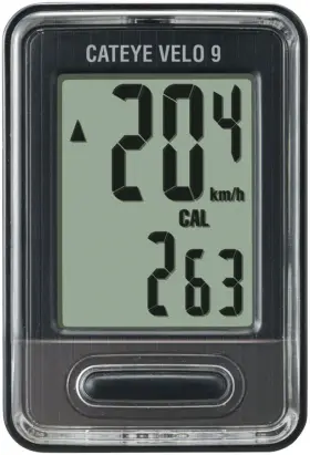 1605300 Cateye Velo 9 Cycling Computer - Black
