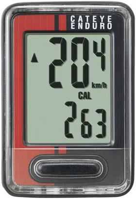 1605320 Cateye Enduro Wired Computer - Black/red