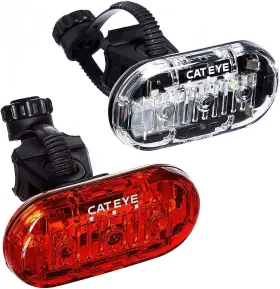 Cateye 725012024317 Omni 3 Led Safety Bike Lights With Mounts Rear And Front Set