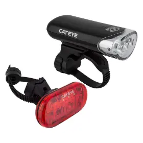 Hl-el135 Cateye 725012024836 Headlight And Omni 3 Rear Tail Light Led Set For Bikes