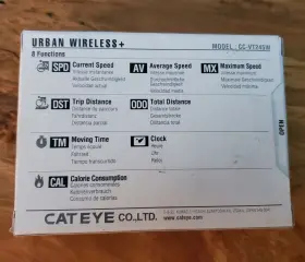 Cc-vt245w Cateye 725012029114 Urban Wireless Plus Backlit Bicycle Computer Black #2