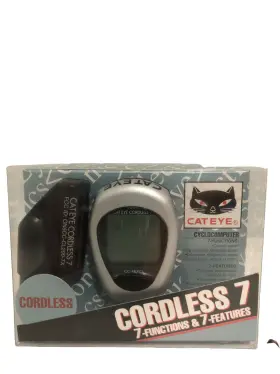 Cc-fr7cl Cateye Cordless 7 Black Cyclocomputer For Bicycle Road Mtb Bike Nib