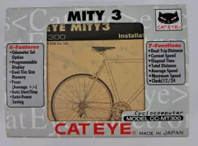 Cc-mt300 Cateye New Cat Eye Mity 3 Black Programmable Display Waterproof Cyclocomputer