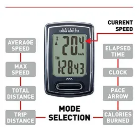 Cc-vt240 Cateye Co. Ltd. - Urban Wireless Bike Computer Black #3