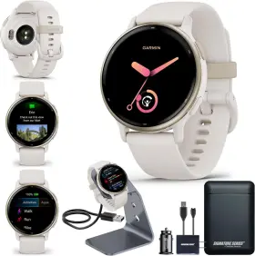 Certified Brands 810143435252 Garmin Vivoactive 5 Gps Smartwatch With Amoled Display Ivory Advanced Heal