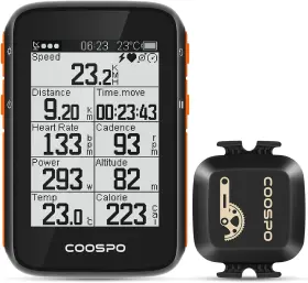 Coospo 313054585554 Bike Computer Wireless Gps Speedometer With Auto Backlight Bluetoo