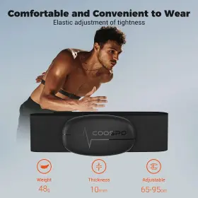 43238-69716 Coospo H6 Heart Rate Monitor Chest Strap Bluetooth 4.0 Ant Ip67 Black #2