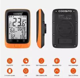 Bc107 Coospo Bike Computer Wireless Gps Cycling Tracker And 2 Sensors #2