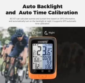 Bc107 Coospo Bike Computer Wireless Gps Cycling Tracker And 2 Sensors #3