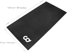 Cyclingdeal 810007300009 Bike Trainer Floor Mat - Compatible 30 Inch X 60 76 153cm Black #2