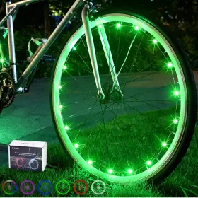 Dw-a01-gr-1 Daway A01 Led Bike Spoke Light 1 Tire Green - 1-wheel Wheel