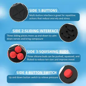 B077k77d1n Dodomagxanadu Fidget Dodecagon 12 Side Toy Cube Relieves Stress And A4 Black Red #3