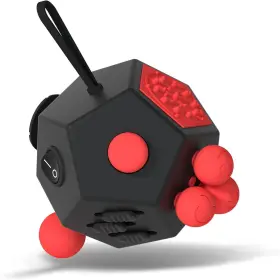 B077k77d1n Dodomagxanadu Fidget Dodecagon 12 Side Toy Cube Relieves Stress And A4 Black Red