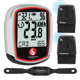 38functio Dream Sport 192278102934 Wireless Bike Computer With Cadence Speed Sensor Heart Rate Monitor