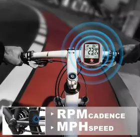 Dream Sport 738628006295 Wireless Bike Computer With Speed And Cadence Sensor Speedometer Odometer Cyc #2