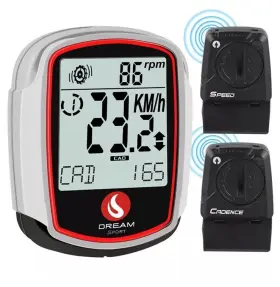 Dream Sport 738628006295 Wireless Bike Computer With Speed And Cadence Sensor Speedometer Odometer Cyc
