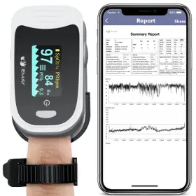 Emo-80 Emay Sleep Oxygen Monitor With Built-in Recording Capability Track Grey