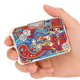 Faimocas Slf001 Fidget Card With Dice Roller Button Pocket-sized Press 2 Multicolor