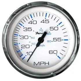 Rage25241mpn Faria 1 - Chesapeake White Ss 4 Speedometer 60mph Mechanical