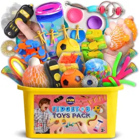 431d7052 Fun Kidz Gift Fidget Box Toys Pack For Kids 3-12 Funkidz Sensory Boys Girls