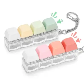 Clicker-01 Funisfun Keyboard Fidget Toy For Adults 2 Pcs Slient And Clicky 2p-4 In 1 Pink&green