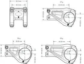 305394255 Funn Equalizer Bike Stem With 10mm Drop Or Rise - 31.8mm 50mm Orange #3